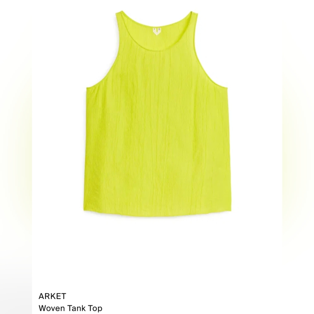 Arket Woven Tank Top Yellow